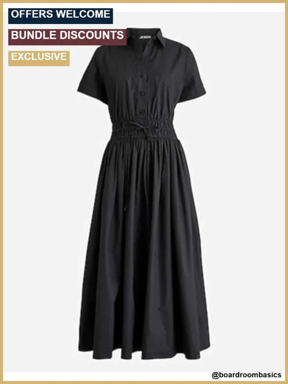 Women Casual Button Down Short Sleeve Shirt Dress Tie Waist Midi